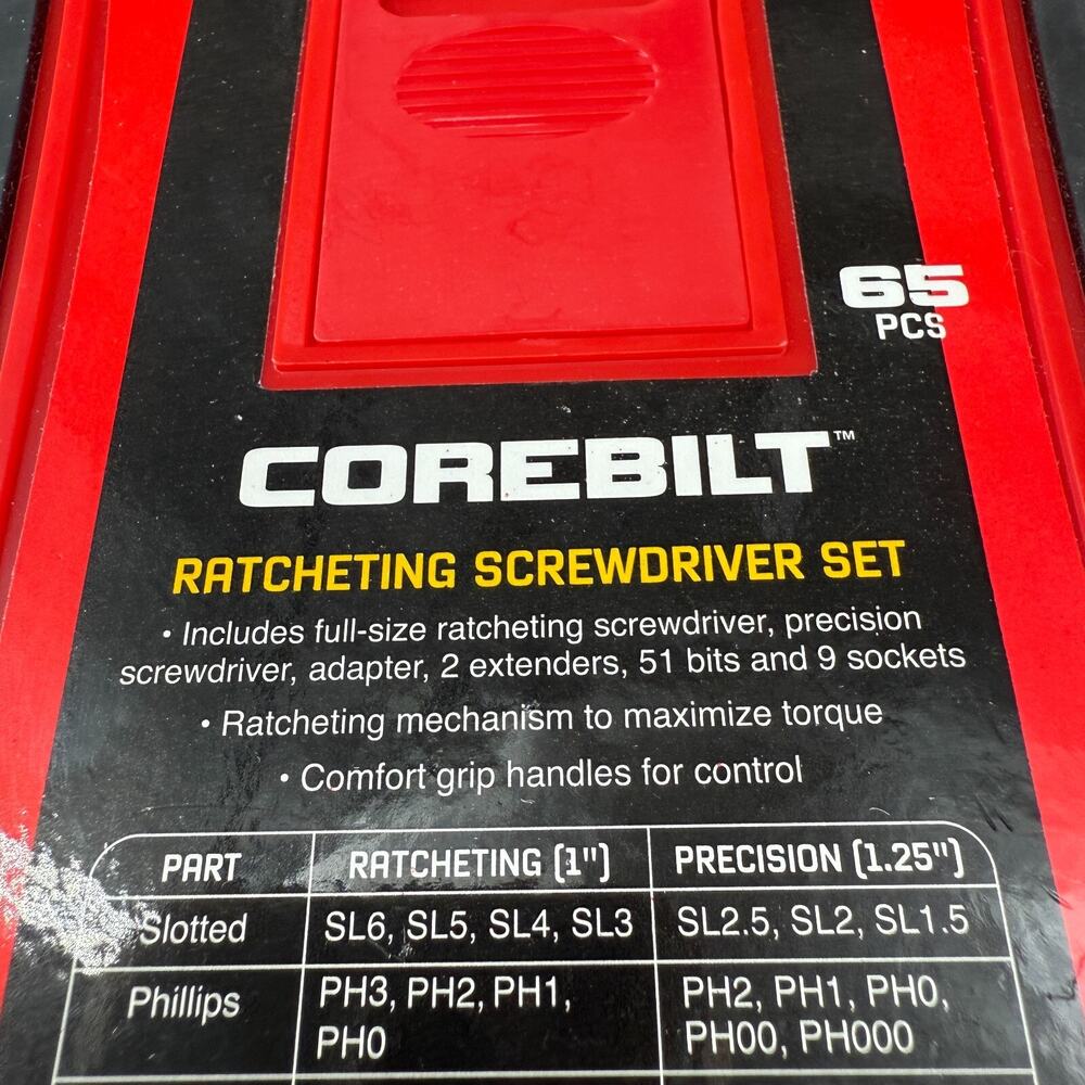 Corebilt Ratcheting Screwdriver Set Missing Pieces - Picture 7 of 12
